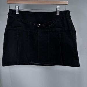 Zara Belted Pleated Mini Skirt